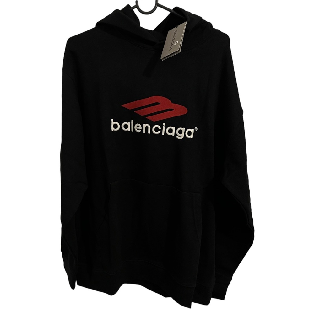 New Hoodie For Men Black B Hoodie with Red Logo